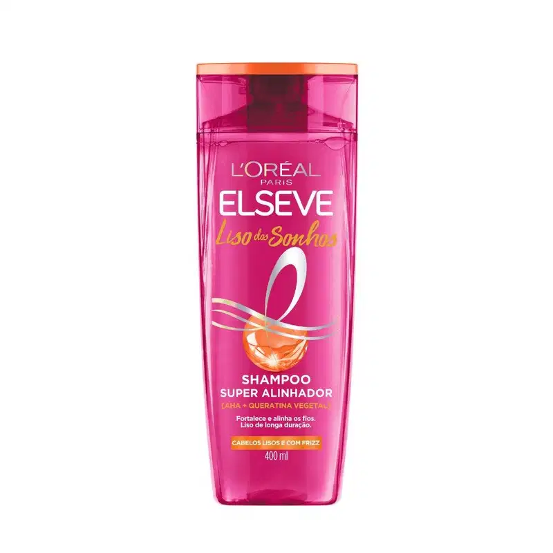 Kit Elseve Liso Dos Sonhos AHA + Queratina Vegetal Shampoo 400ml + Condicionador 400ml (2 produtos)