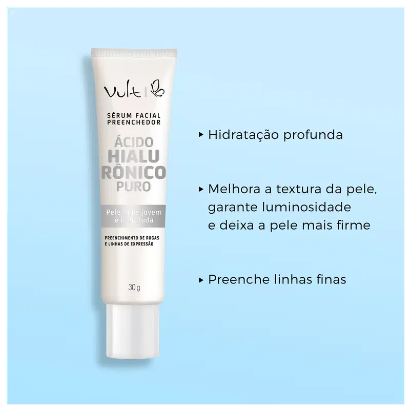 Vult Preenchedor Ácido Hialurônico Puro - Sérum Redutor de Linhas Facial 30g