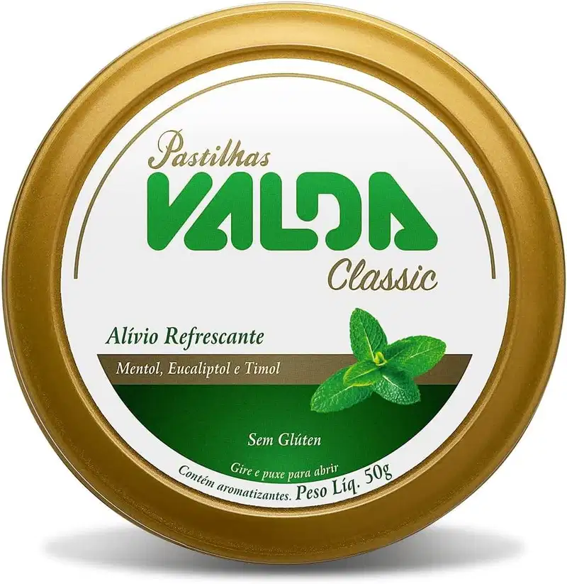 Pastilha Valda Classic Display Com 10 Latas De 50g Cada