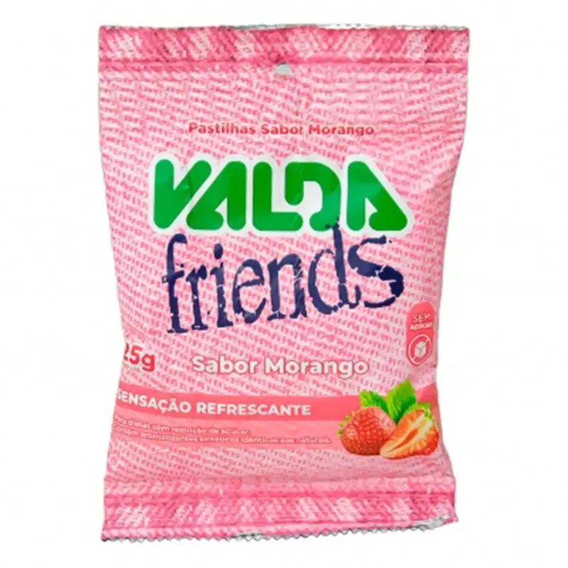 Pastilha Valda Friends Morango Sachê 25g