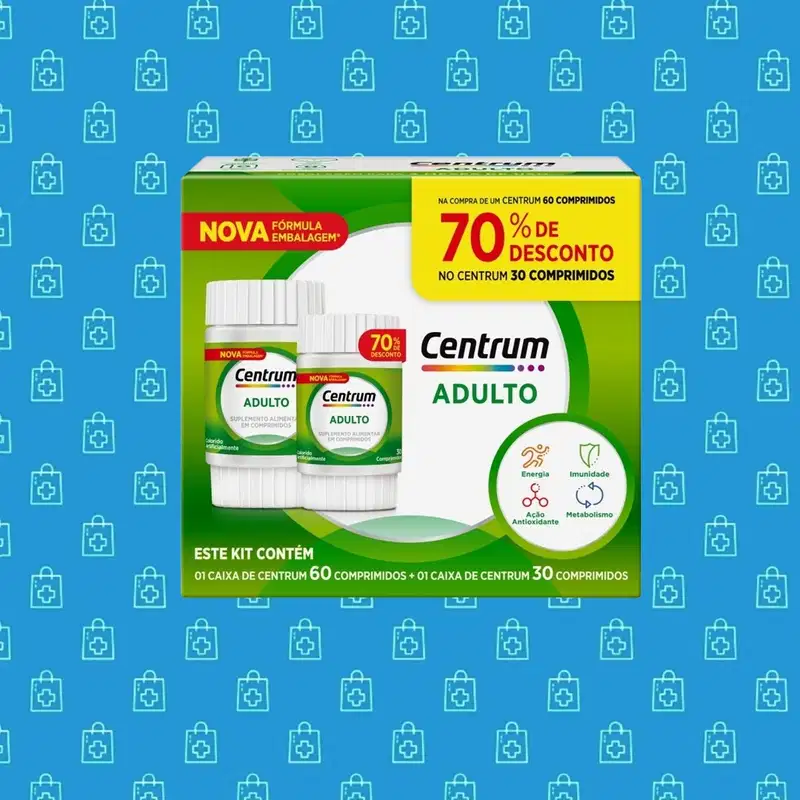 Kit Centrum Adulto Embalagem Econômica - Suplemento Alimentar (90 Comprimidos)