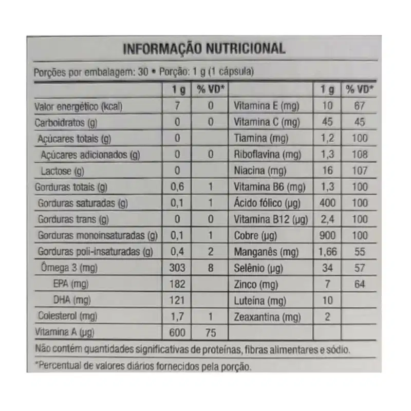 Suplemento Alimentar OptoCare Luteína Plus 30 Cápsulas Gelatinosas