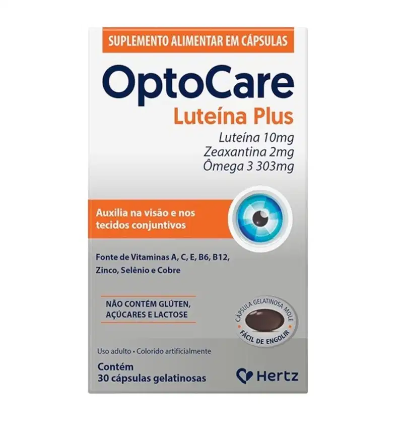 Suplemento Alimentar OptoCare Luteína Plus 30 Cápsulas Gelatinosas