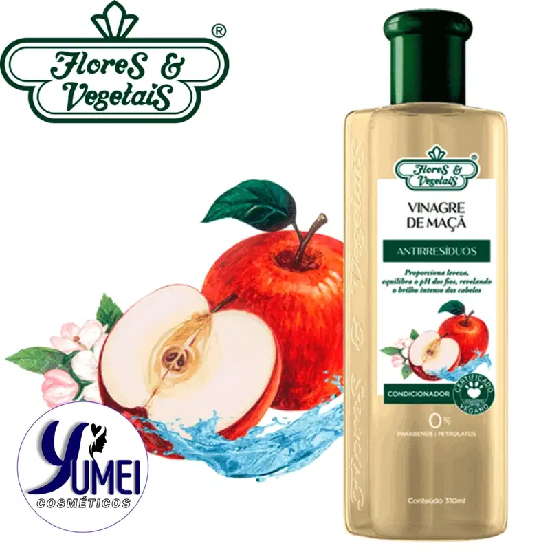 Condicionador Vinagre De Maçã Antirresíduos Flores e Vegetais 310ml