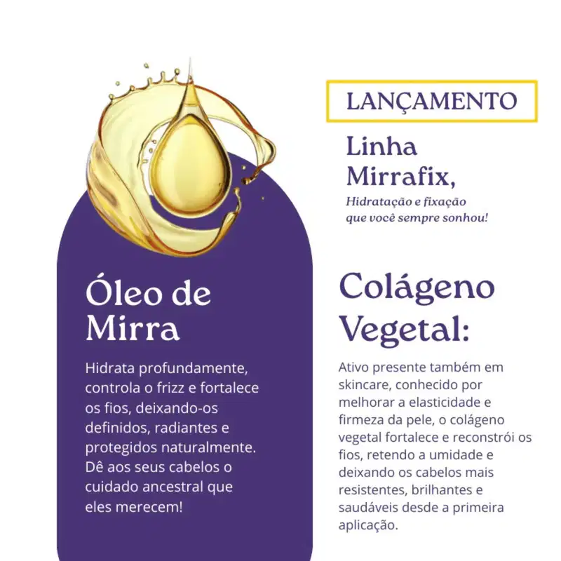 Shampoo Hidratante Mirra Fix 300 ml - Apice | Limpeza Suave, Definição e Controle do Frizz