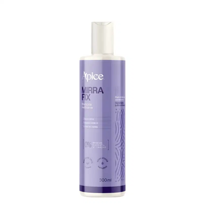 Shampoo Hidratante Mirra Fix 300 ml - Apice | Limpeza Suave, Definição e Controle do Frizz