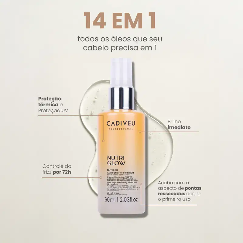 Kit Cadiveu Professional Nutri Glow Hair Care Total (7 produtos)