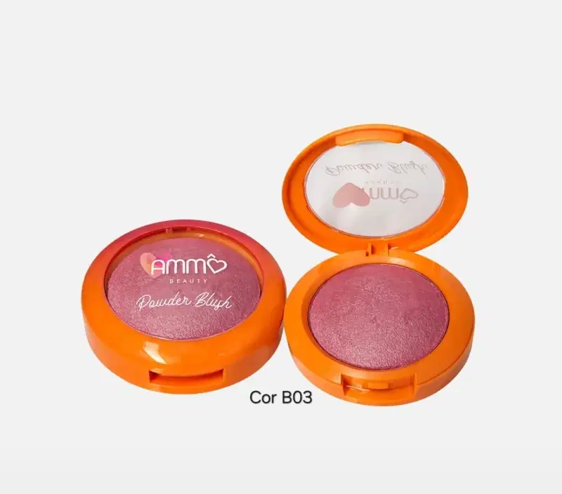 Powder Blush Cintilante Cor B03 - Ammô Beauty