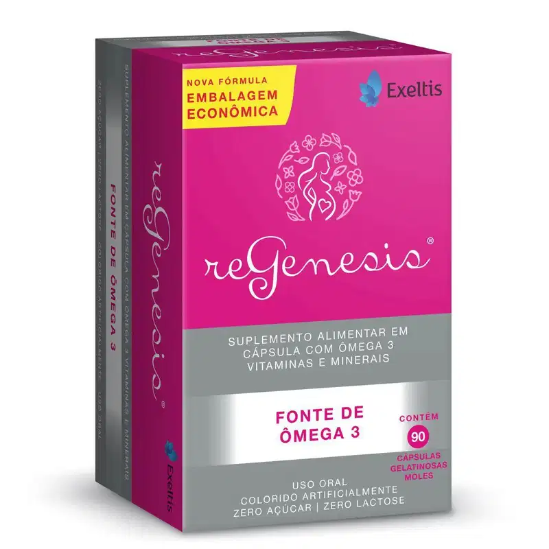 Suplemento Alimentar ReGenis Fonte de Ômega 3 de Exeltis.