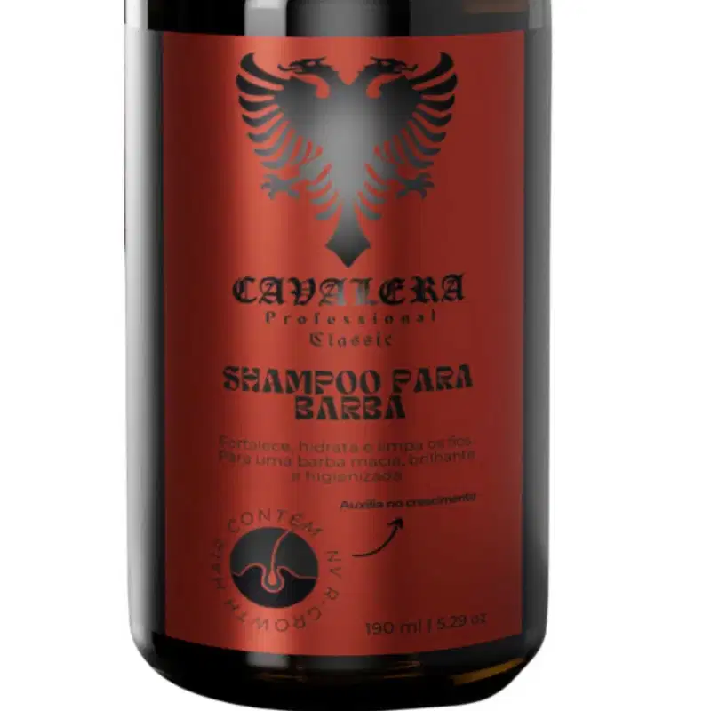 Shampoo Cavalera Masculino De Barba Hidratada Classic 190ml
