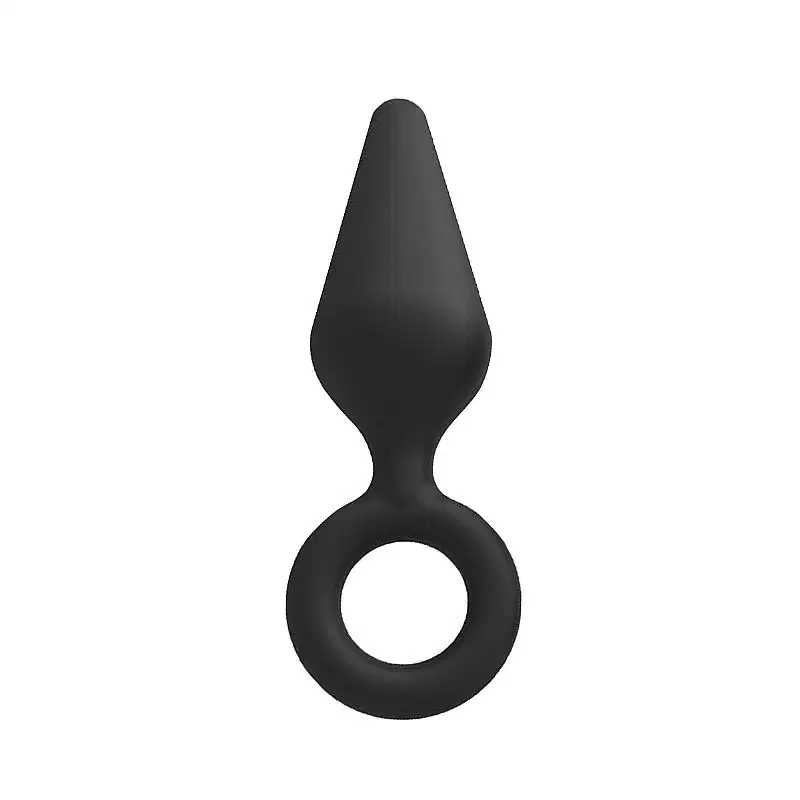 Plug Anal Sexy Import Silicone com Alça Preto, 1 produto.