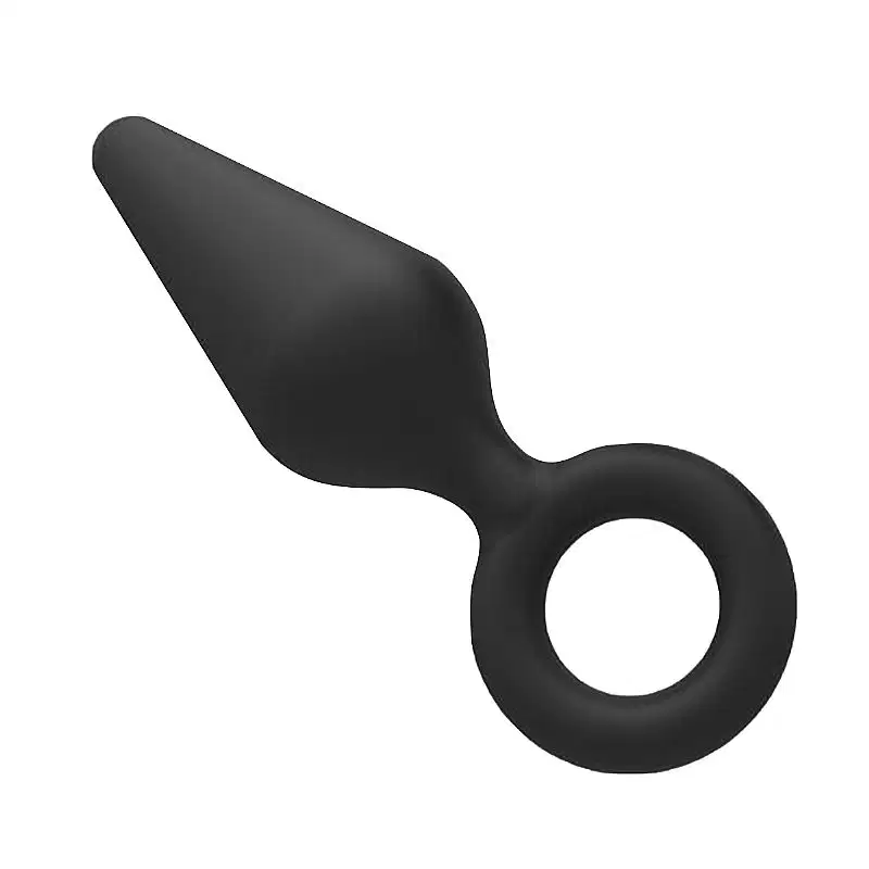 Plug Anal Sexy Import Silicone com Alça Preto, 1 produto.