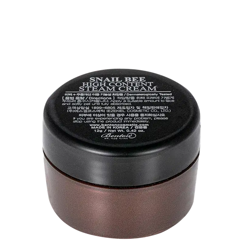 Benton Snail Bee High Content Steam Cream - Creme Hidratante Facial 12g