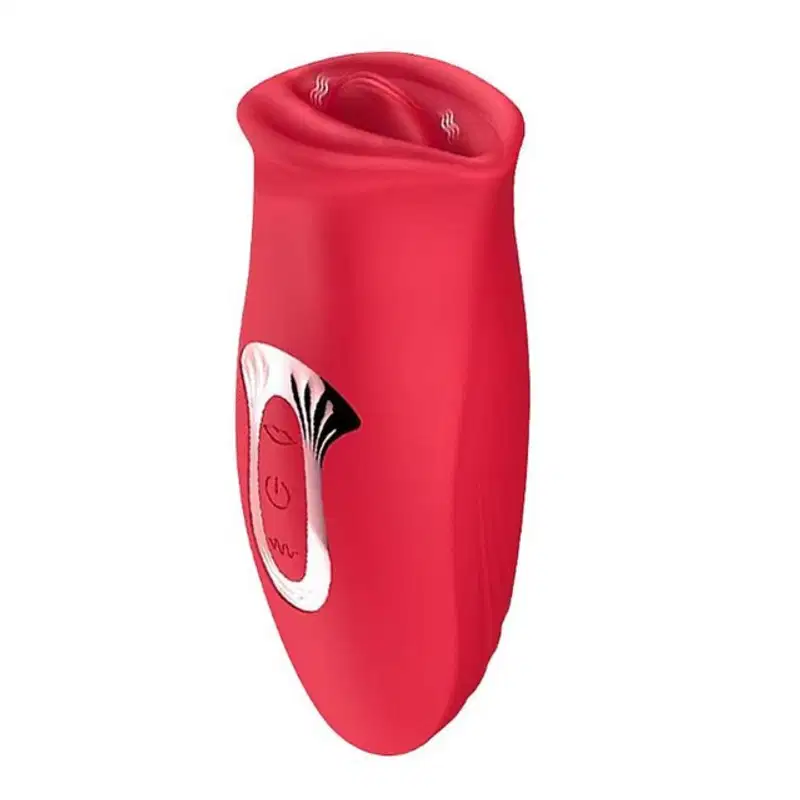 Vibrador Boca e Língua 10 Intensidades de Vibração 13,5cm x 5,5cm em Silicone Recarregável