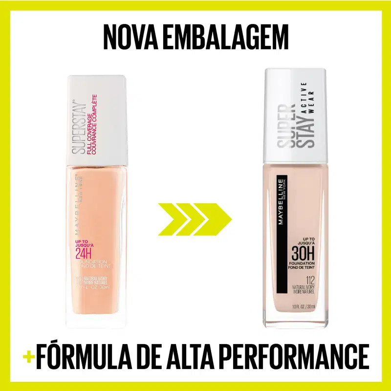 Maybelline Superstay Active Wear 30H 112 Natural Ivory - Base Líquida 30ml