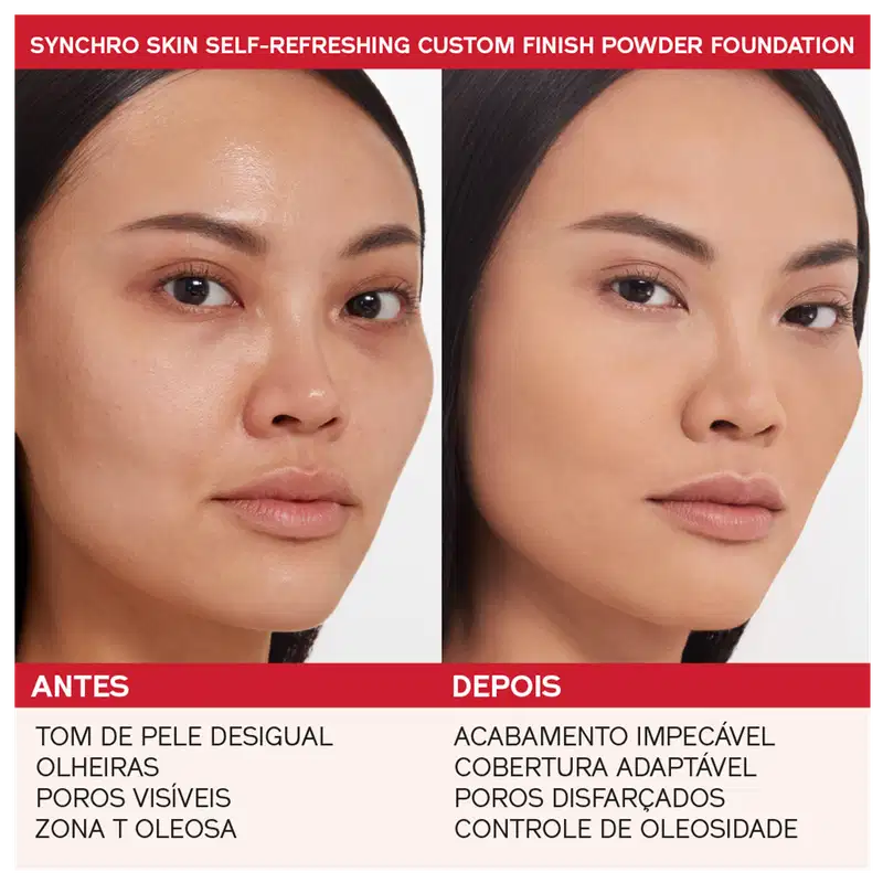 Shiseido Synchro Skin Self-Refreshing Custom Finish 350 Maple - Base em Pó 9g
