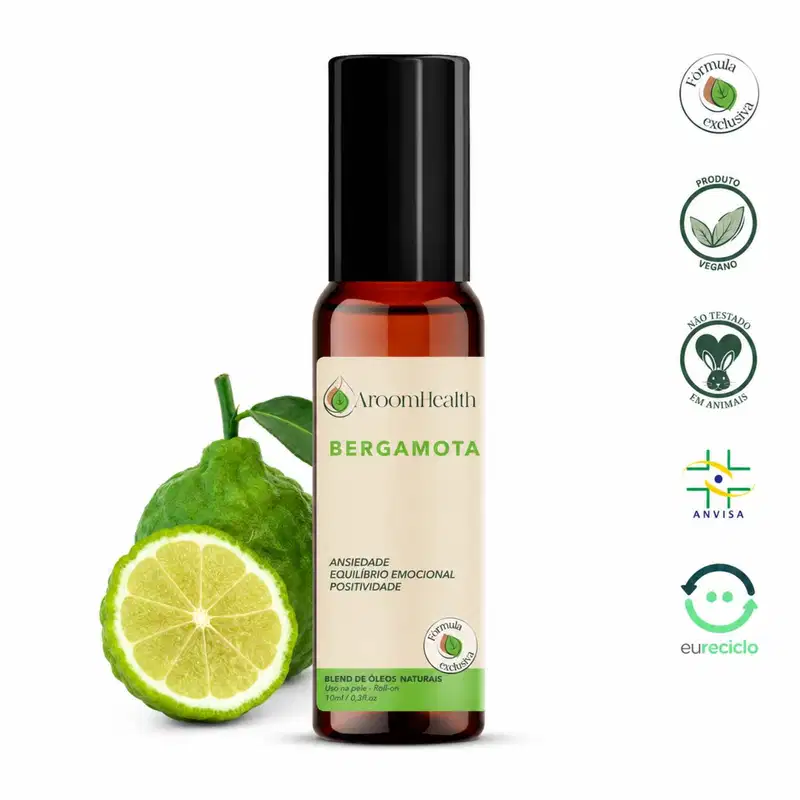 Blend óleo essencial Bergamota Roll-on 10 ml - Fórmula Exclusiva