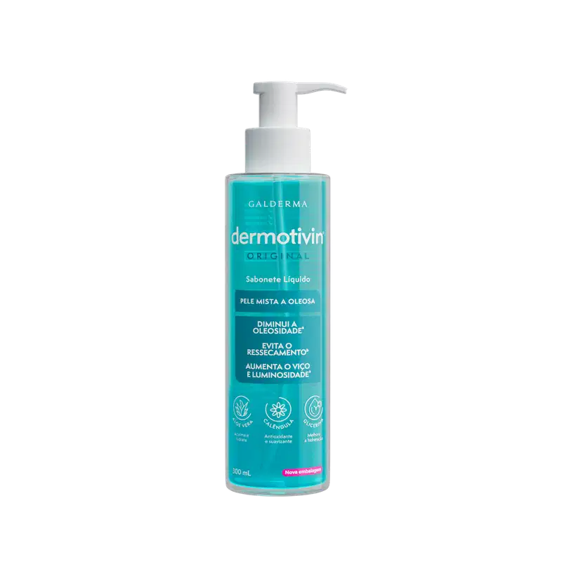 Dermotivin Original Pele Mista - Sabonete Líquido Facial 300ml