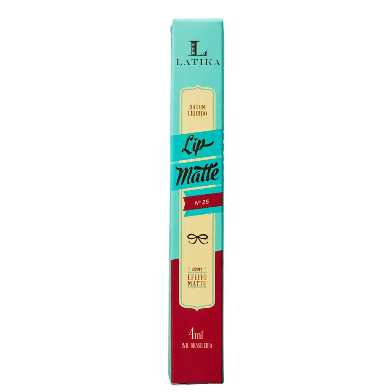 Latika Lip Matte Vermelho Nº 26 - Batom Líquido 4ml
