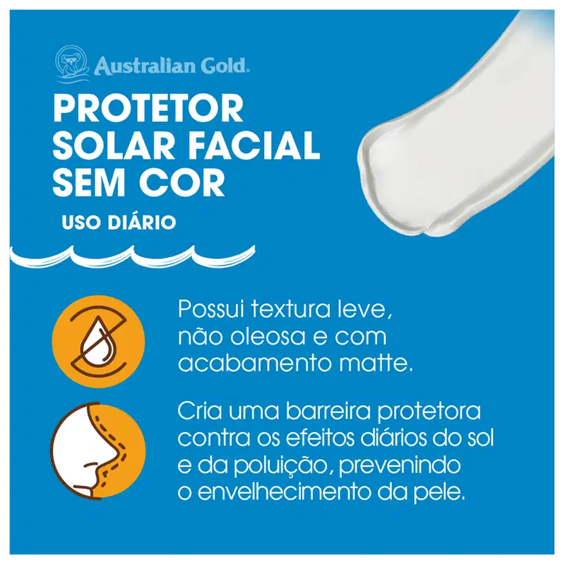 Australian Gold Antipoluição FPS 50 - Protetor Solar Facial 50g