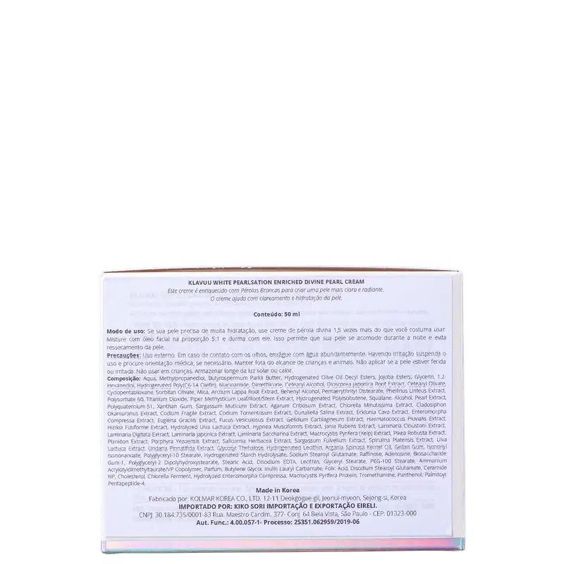 Klavuu White Pearlsation Enriched Divine Pearl - Creme Redutor de Linhas 50ml