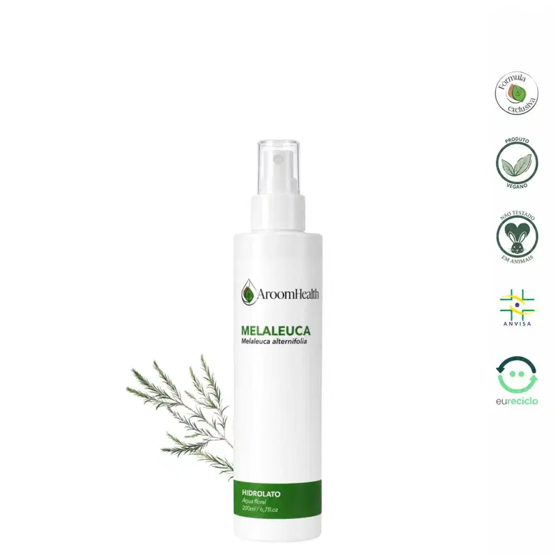 Hidrolato Floral de Melaleuca Cabelo Corpo Rosto 200 ml