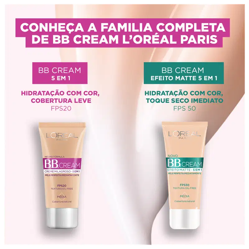 L'Oréal Paris Efeito Matte FPS 50 Shade 4.0 - Base BB Cream 30ml