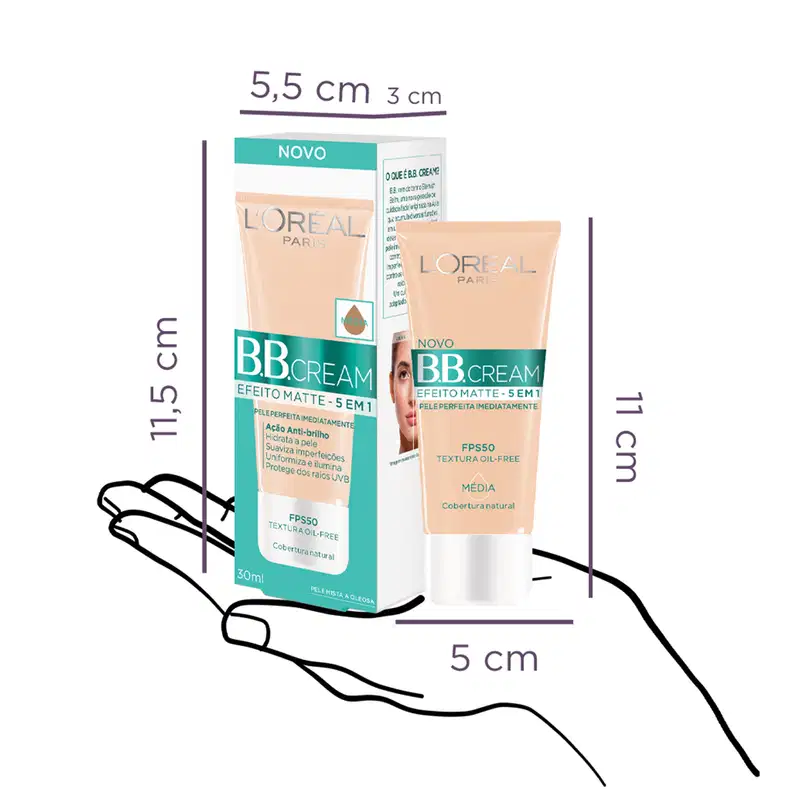 L'Oréal Paris Efeito Matte FPS 50 Shade 4.0 - Base BB Cream 30ml