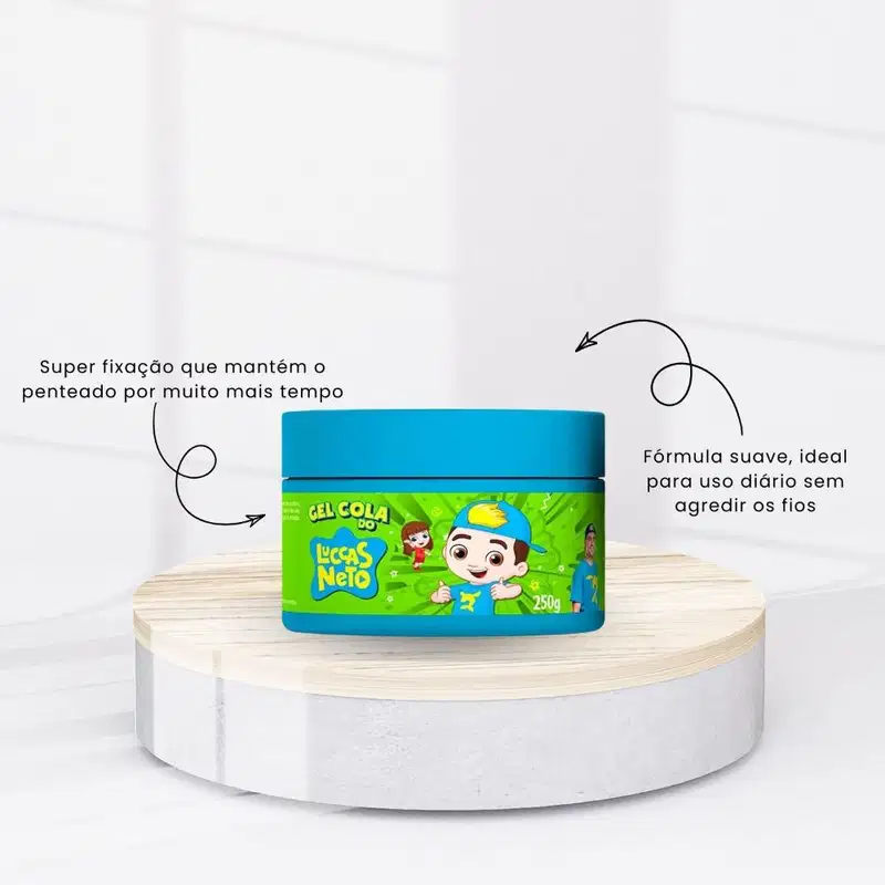Cia da Natureza Luccas Neto Gel Fixador Cola para Cabelos 250 g