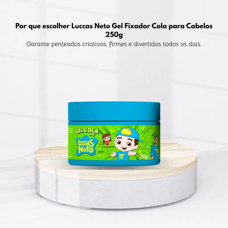 Cia da Natureza Luccas Neto Gel Fixador Cola para Cabelos 250 g