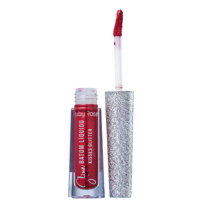 Ruby Rose Shine Kisses Glitter 355 - Batom Líquido 2,1ml