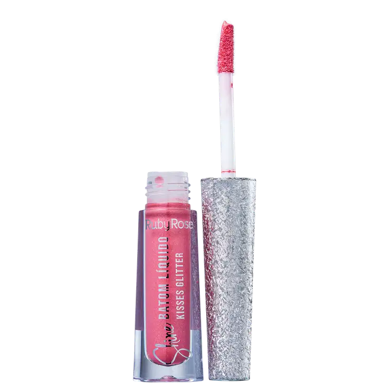 Ruby Rose Shine Kisses Glitter 370 - Batom Líquido 2,1ml