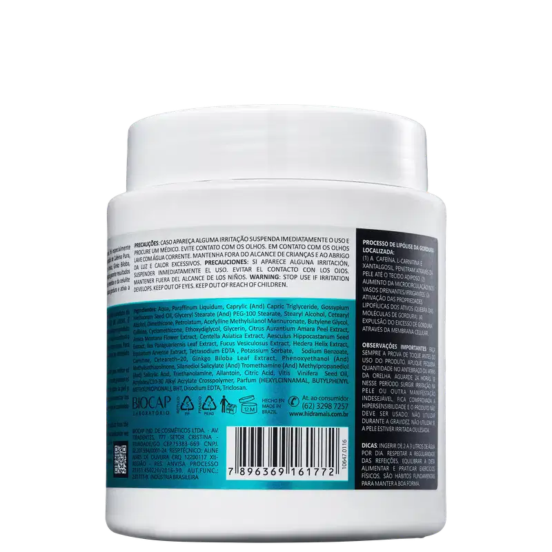 Hidramais Redutor Corporal - Creme de Massagem 1000g