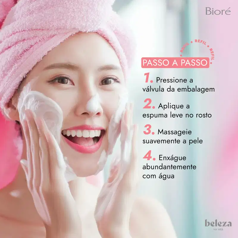 Bioré Marshmallow Whip Facial Cleansing Moisture Refil - Sabonete Facial 130ml