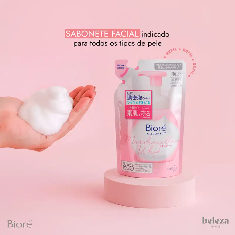 Bioré Marshmallow Whip Facial Cleansing Moisture Refil - Sabonete Facial 130ml
