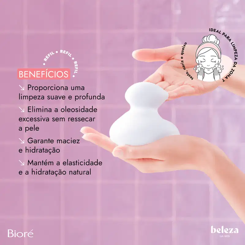 Bioré Marshmallow Whip Facial Cleansing Moisture Refil - Sabonete Facial 130ml