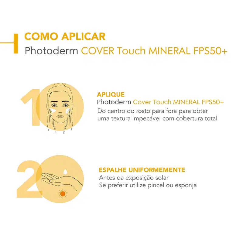 Bioderma Photoderm Cover Touch Mineral FPS 50+ 2.0 - Protetor Solar Facial 40g