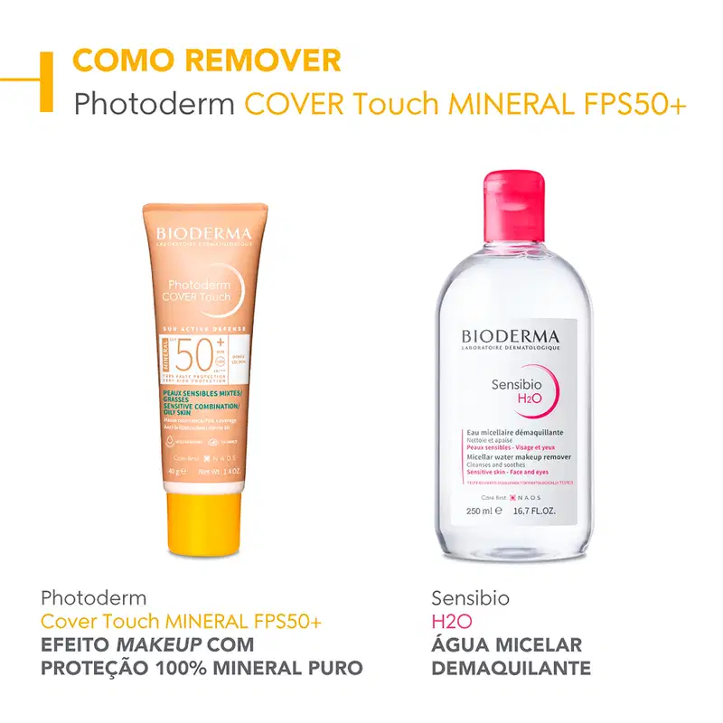 Bioderma Photoderm Cover Touch Mineral FPS 50+ 3.0 - Protetor Solar Facial 40g