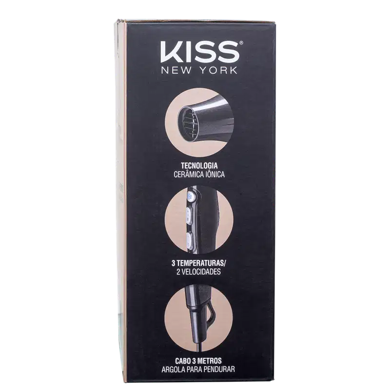 Kiss New York Pro Ion 127V - Secador de Cabelo