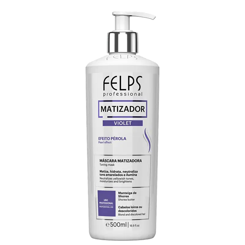 Felps Professional Color Magic Clay 4K Violet Efeito Pérola - Máscara Matizadora 500ml