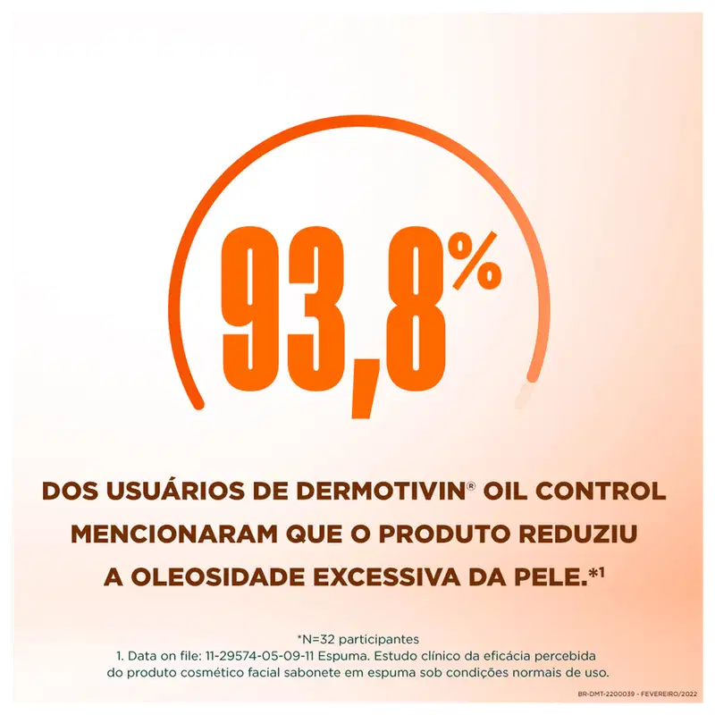 Dermotivin Oil Control Pele Oleosa - Espuma de Limpeza Facial 130ml