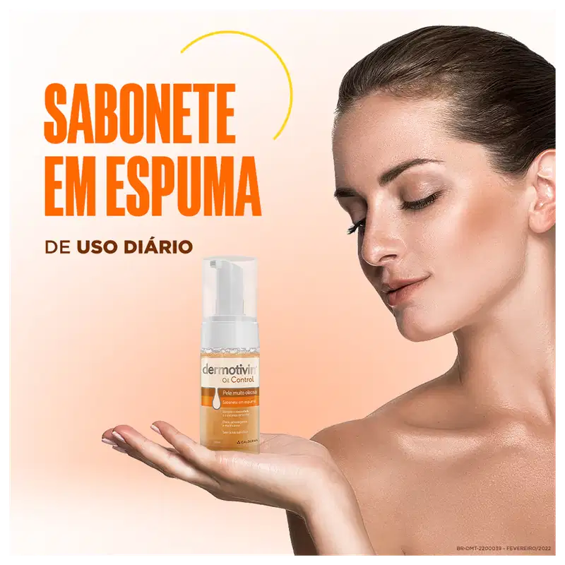 Dermotivin Oil Control Pele Oleosa - Espuma de Limpeza Facial 130ml
