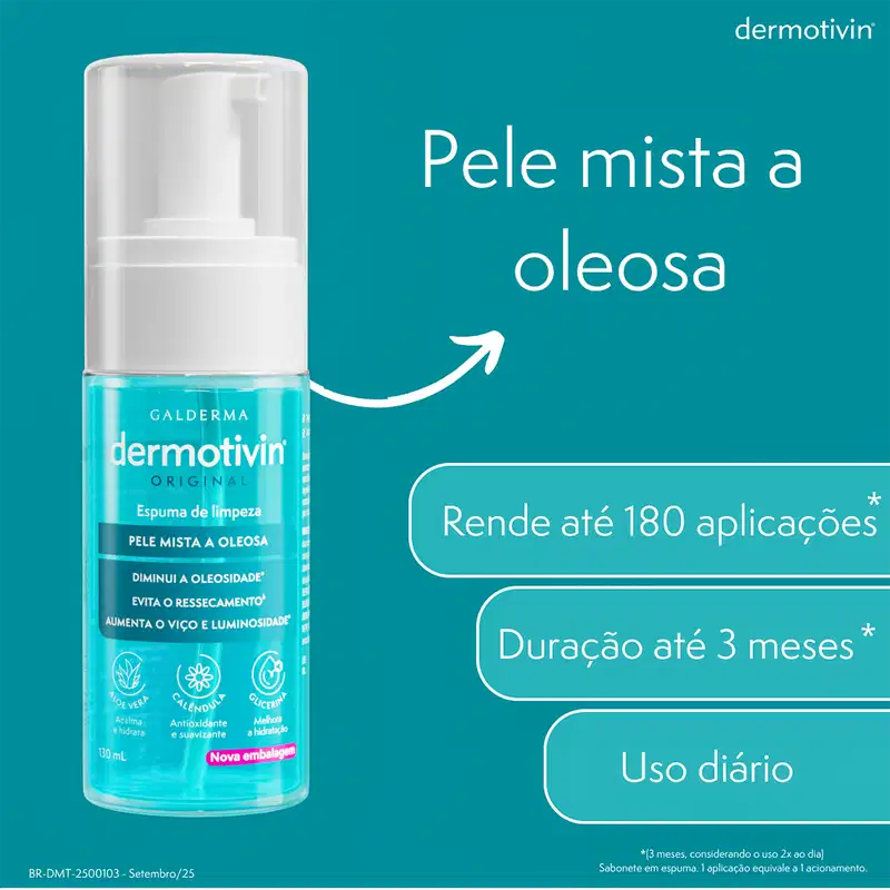 Dermotivin Original - Espuma de Limpeza Facial 130ml