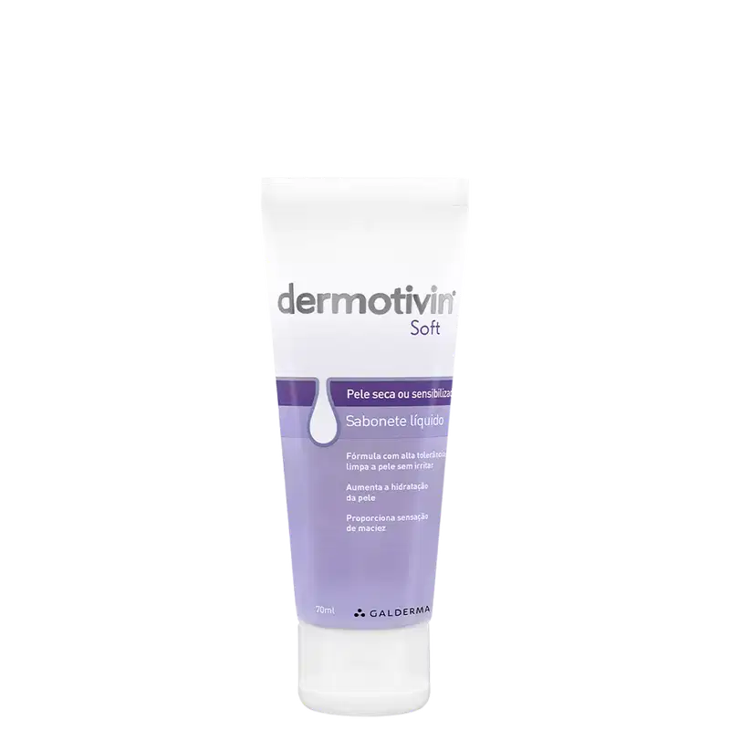 Dermotivin Soft Pele Seca ou Sensibilizada - Sabonete Líquido Facial 70ml