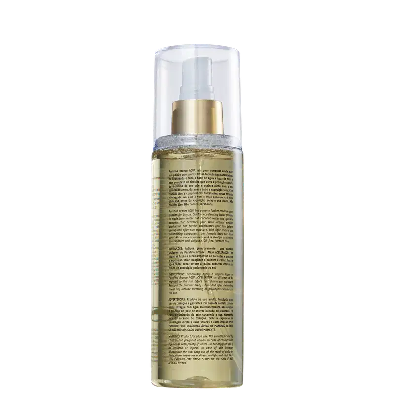 Parafina Bronze AQUA Água Aceleradora de Bronzeado - Loção Bronzeadora 200ml