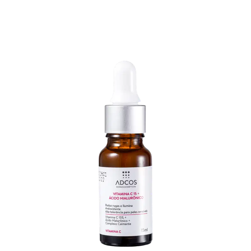 Adcos Vitamina C 15 + Ácido Hialurônico - Sérum Redutor de Linhas 15ml