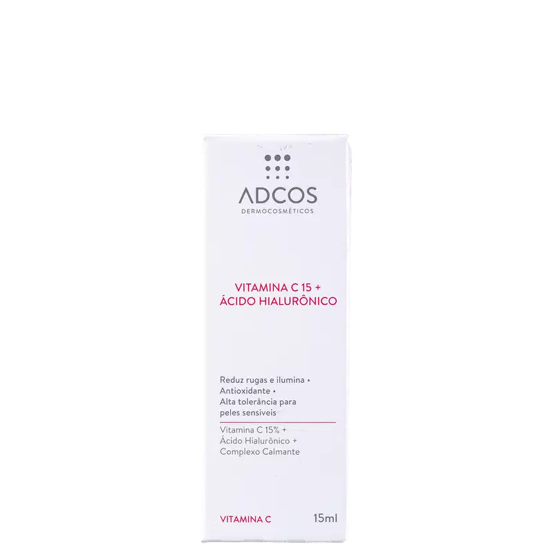 Adcos Vitamina C 15 + Ácido Hialurônico - Sérum Redutor de Linhas 15ml