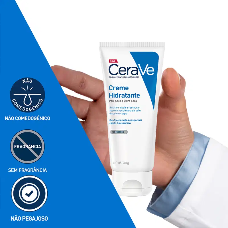 CeraVe para Pele Seca a Extra Seca - Creme Hidratante 200g