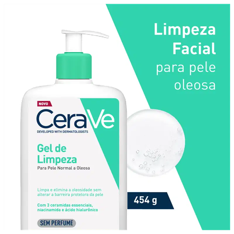 CeraVe Peles Equilibradas a Oleosas - Gel de Limpeza Facial 454g