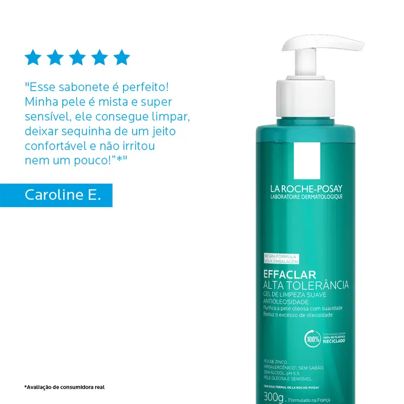 La Roche-Posay Effaclar Alta Tolerância - Sabonete Facial 300g